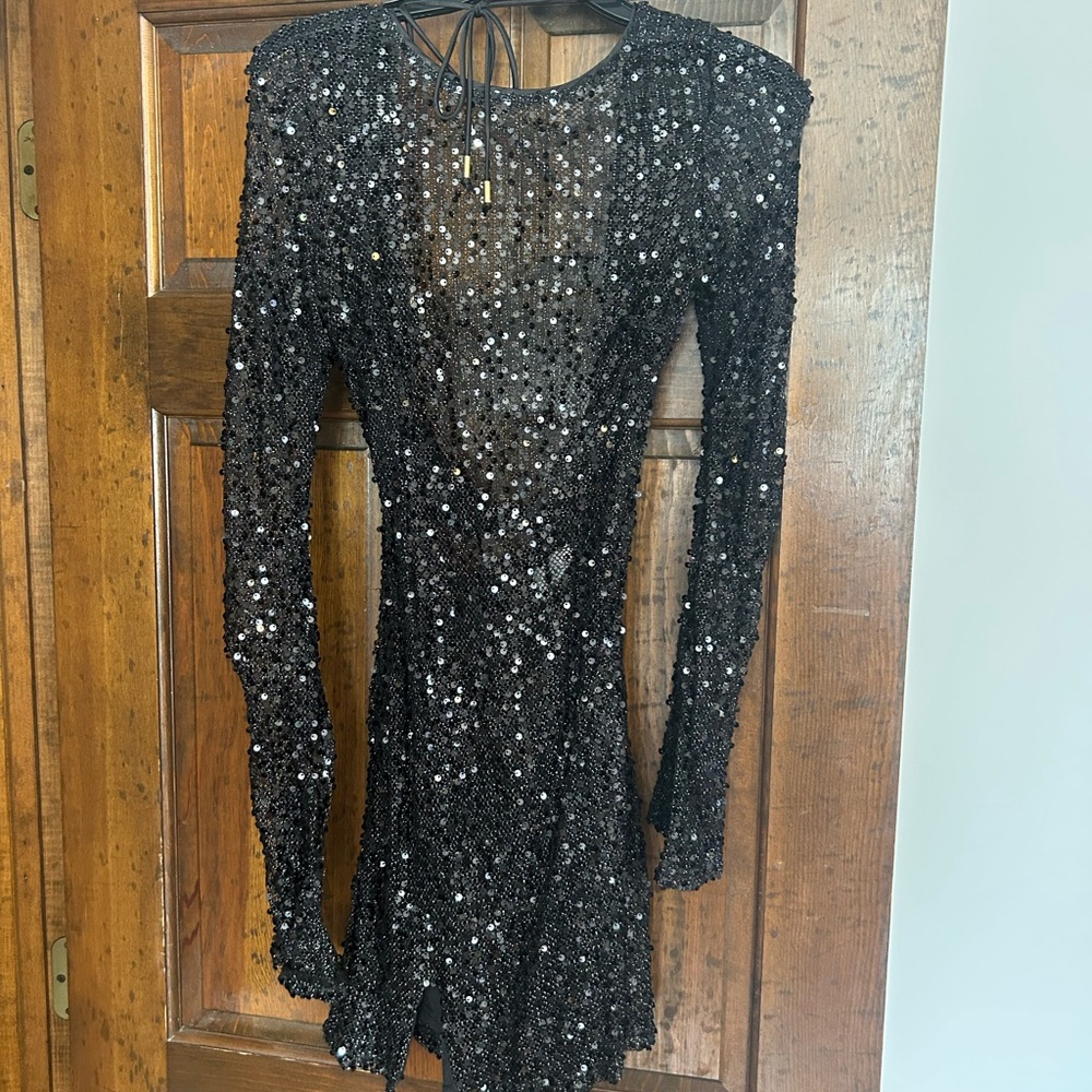 Hello Molly Black Sequin Dress